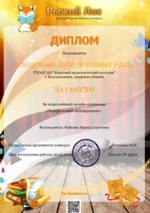 Диплом победителя